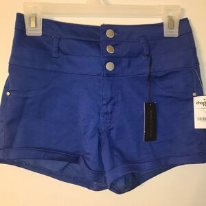 Charlotte Russe Women's High Waist Blue Shorts